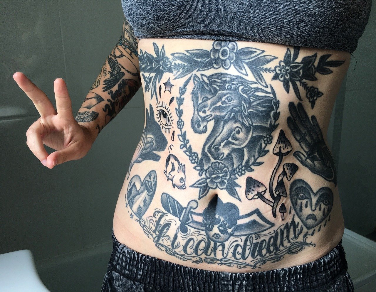 Stomach Tattoos 11