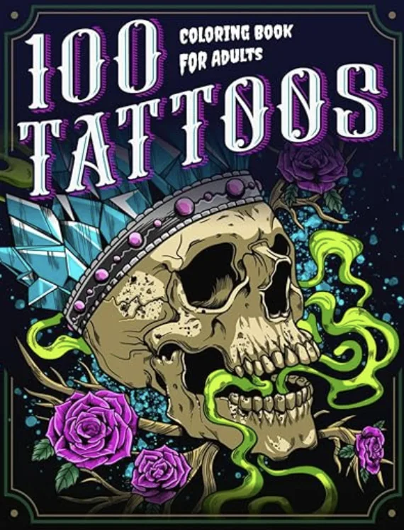 100 Tattoos A Tattoo Coloring Book