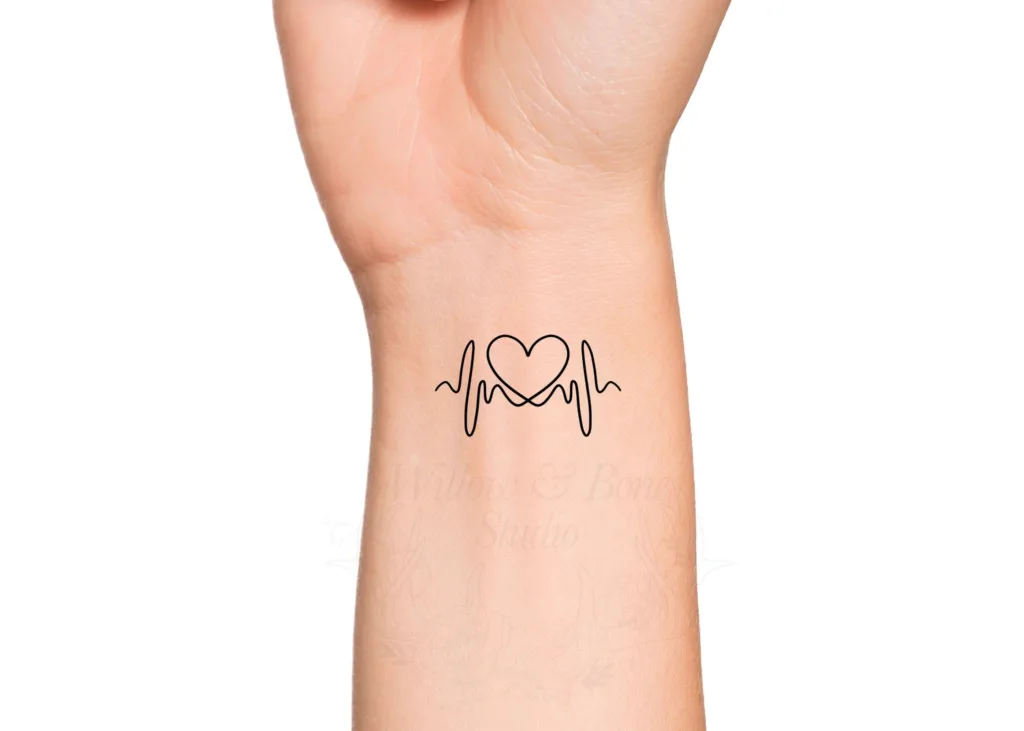 Heart Beat Tattoo 17