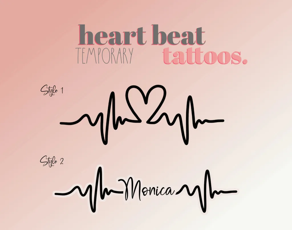 Heart Beat Tattoo 25