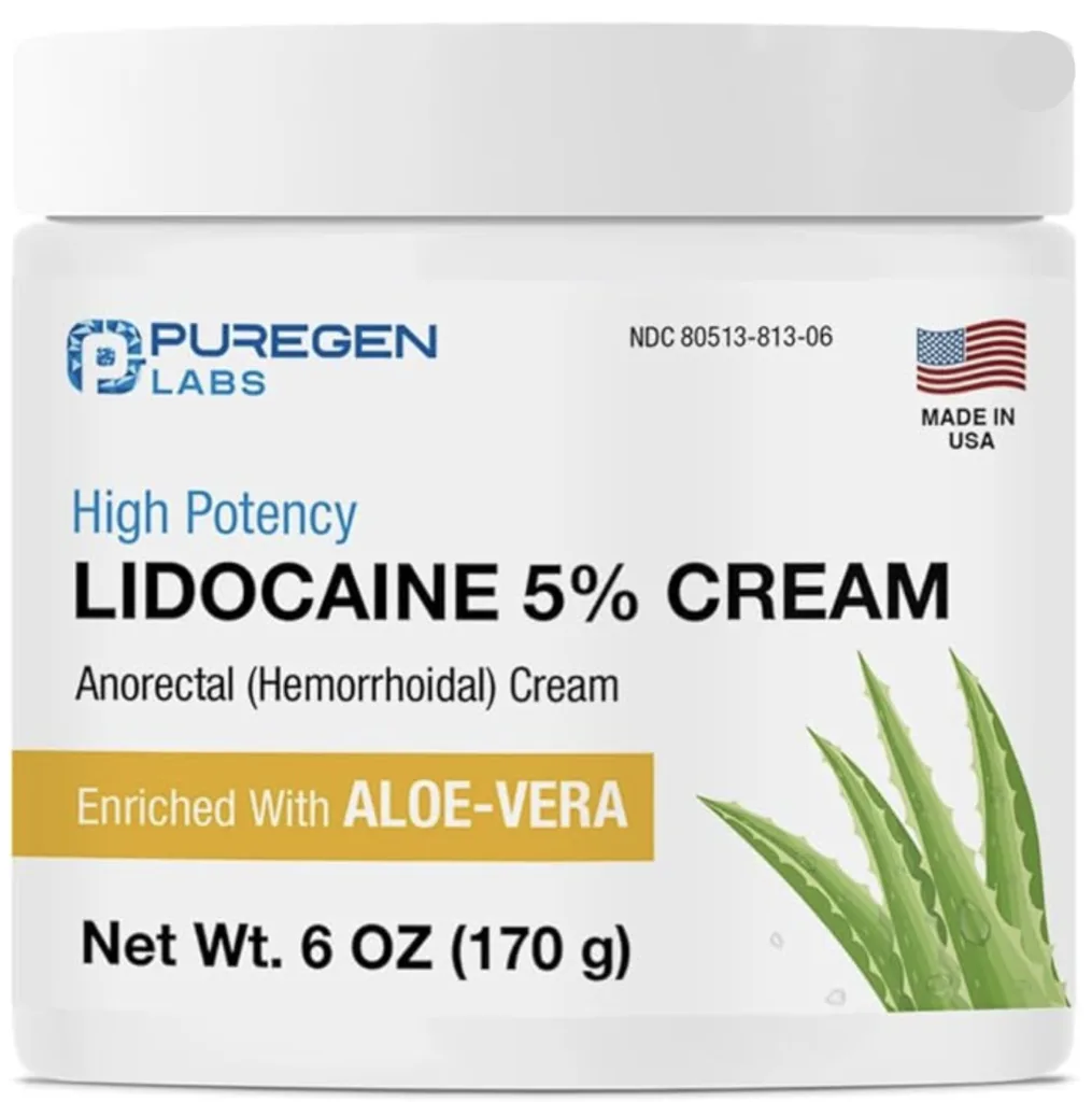 Puregen Labs 5% Lidocaine Numbing Cream