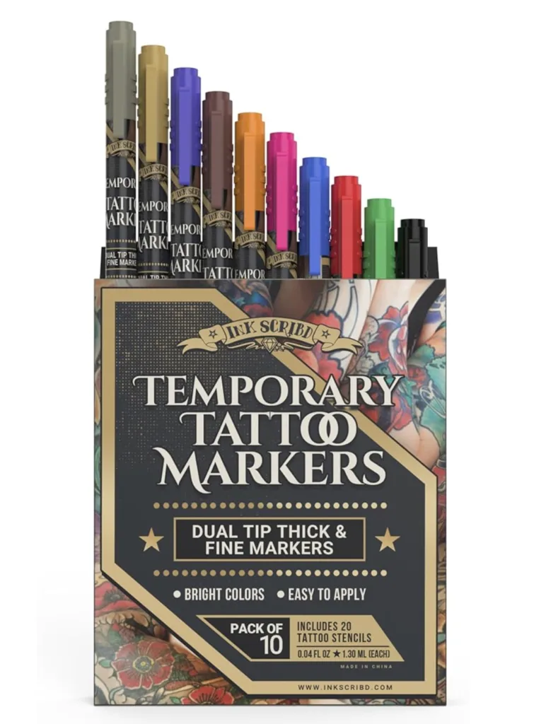 Temporary Tattoo Markers Premium Tattoo Pens For Skin