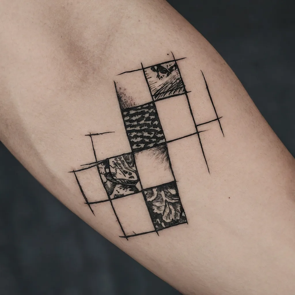 Patchwork Tattoo Ideas MaleFOREARM